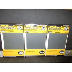 3 Packs New Gator Grit Waterproof 1500 grit Sandpaper 6 sheets per pack