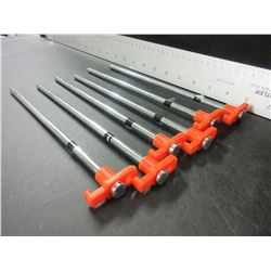 6 New Heavy Duty 1/4inch x 10 inch Tent Pegs / awesome for hard ground