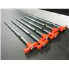 Image 1 : 6 New Heavy Duty 1/4inch x 10 inch Tent Pegs / awesome for hard ground