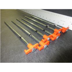 6 New Heavy Duty 1/4inch x 10 inch Tent Pegs / awesome for hard ground