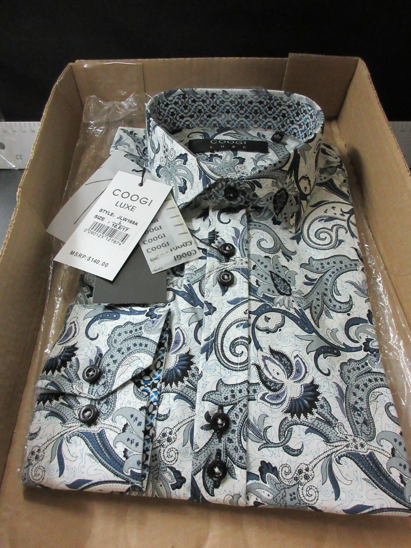 New Mens Coogi Luxe Dress shirt size L / $ 140.00 TAGS New Mens Coogi Luxe Dress shirt size L / $ 140.00 TAGS