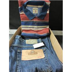 New Mens Red Head Shirt & Jeans combo / size 32/30 relaxed & Large shirt