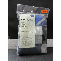 Pack of 4 Boys Briefs / Med 100% cotton