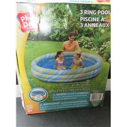 Play Day 3 ring Pool 65 x 14.5" / untested