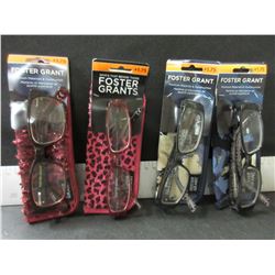 4 sets of Reading Glasses/+ 1.75 / with cases / 4 Foster Grants/ 75.00value