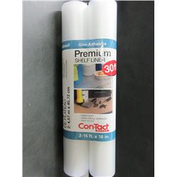 New Premium Shelf Liner non-adhesive / 2 rolls 15ft x 18inch