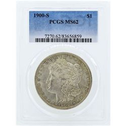 1900-S $1 Morgan Silver Dollar Coin PCGS MS62