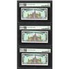 Image 2 : Lot of (3) Consecutive 1991 $1 Disney Dollars Notes PMG Gem Uncirculated 65EPQ