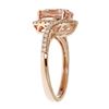 Image 2 : 2.09 ctw Morganite and Diamond Ring - 14KT Rose Gold