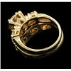 Image 3 : 2.97 ctw Diamond Ring Soldered To Wedding Band - 14KT Yellow Gold