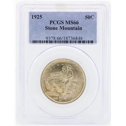 1925 Stone Mountain Commemorative Half Dollar Coin PCGS MS66