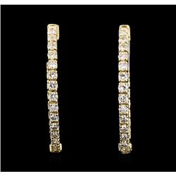 1.02 ctw Diamond Earrings - 14KT Yellow Gold