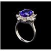 Image 4 : 14KT White Gold 3.00 ctw Tanzanite and Diamond Ring