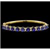 Image 1 : 14KT Yellow Gold 11.10 ctw Sapphire and Diamond Bracelet