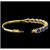 Image 3 : 14KT Yellow Gold 11.10 ctw Sapphire and Diamond Bracelet