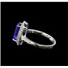 Image 3 : 14KT White Gold 2.71 ctw Tanzanite and Diamond Ring