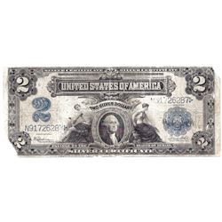 1899 $2 Silver Certificate Note Mini Porthole