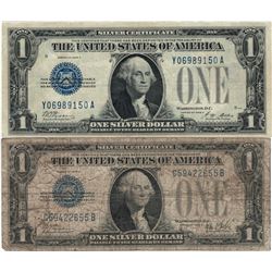 1928 $1 Silver Certificate Currency Lot of 2