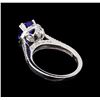 Image 3 : 2.30 ctw Tanzanite and Diamond Ring - 14KT White Gold