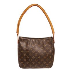 Louis Vuitton Monogram Canvas Leather Looping MM Shoulder Bag