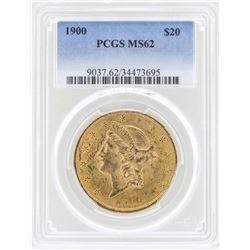 1900 $20 Liberty Head Double Eagle Gold Coin PCGS MS62