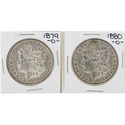 Lot of 1879-O & 1880-O $1 Morgan Silver Dollar Coins