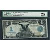 Image 1 : 1899 $1 Black Eagle Silver Certificate Note Fr.226 PMG Very Fine 25