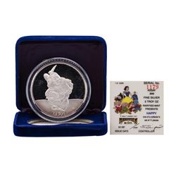 1987 Rarities Mint Walt Disney Snow White Happy 5oz .999 Silver Coin w/Box & COA