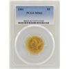 Image 1 : 1901 $5 Liberty Head Half Eagle Gold Coin PCGS MS62