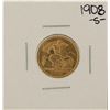 Image 1 : 1908-S Australian 1/2 Sovereign Gold Coin
