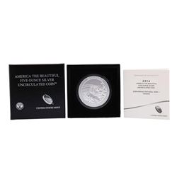 2014 5oz Silver ATB Great Shenandoah Virginia Silver Proof Coin w/box