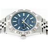 Image 6 : Rolex Men's Stainless Steel 36MM Blue Index Diamond Datejust Wristwatch