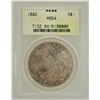 Image 1 : 1882 $1 Morgan Silver Dollar Coin PCGS MS64 AMAZING TONING