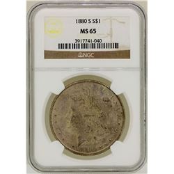 1880-S $1 Morgan Silver Dollar Coin NGC MS65