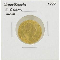 1777 Great Britain 1/2 Guinea Gold Coin