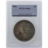 Image 1 : 1896 $1 Morgan Silver Dollar Coin PCGS MS63 NICE TONING