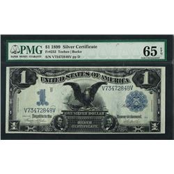 1899 $1 Black Eagle Silver Certificate Note Fr.233 PMG Gem Uncirculated 65EPQ