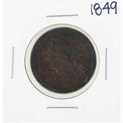 1849 Braided Hair Large Cent Coin