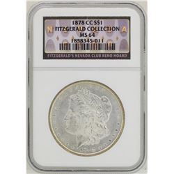 1878-CC $1 Morgan Silver Dollar Coin NGC MS64