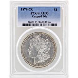 1879-CC Capped Die $1 Morgan Silver Dollar Coin PCGS AU53