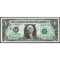 1974 $1 Federal Reserve Note Full Offset ERROR