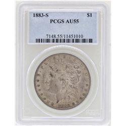 1883-S $1 Morgan Silver Dollar Coin VAM 6 PCGS AU55