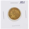 Image 1 : 1911 $5 Indian Head Half Eagle Gold Coin