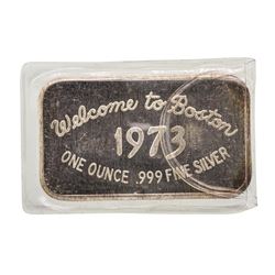 1973 Welcome to Boston 82nd Anniversary ANA Convention 1 oz .999 Fine Silver Art