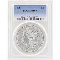 1896 $1 Morgan Silver Dollar Coin PCGS MS63