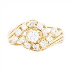 14KT Yellow Gold Ladies 0.86 ctw Diamond Ring