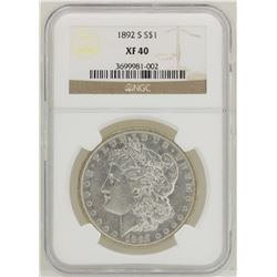 1892-S $1 Morgan Silver Dollar Coin NGC XF40
