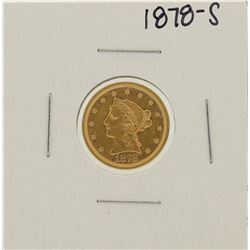 1878-S $2 1/2 Liberty Head Quarter Eagle Gold Coin