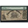 Image 1 : 1861 $20 Confederate States of America Note T-18 PMG Fine 12 Cut Cancel