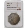 Image 1 : 1884-O $1 Morgan Silver Dollar Coin NGC MS63 NICE TONING